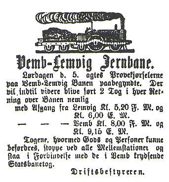 Første køreplan...